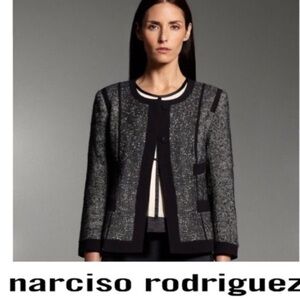 Narciso Rodriguez Women's Elegant Black and Gray Blazer